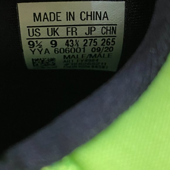 Adidas Ultraboost 20 Low Top Mens Running Shoes Green Black FY8984 New Sz 9.5 - Picture 8 of 8